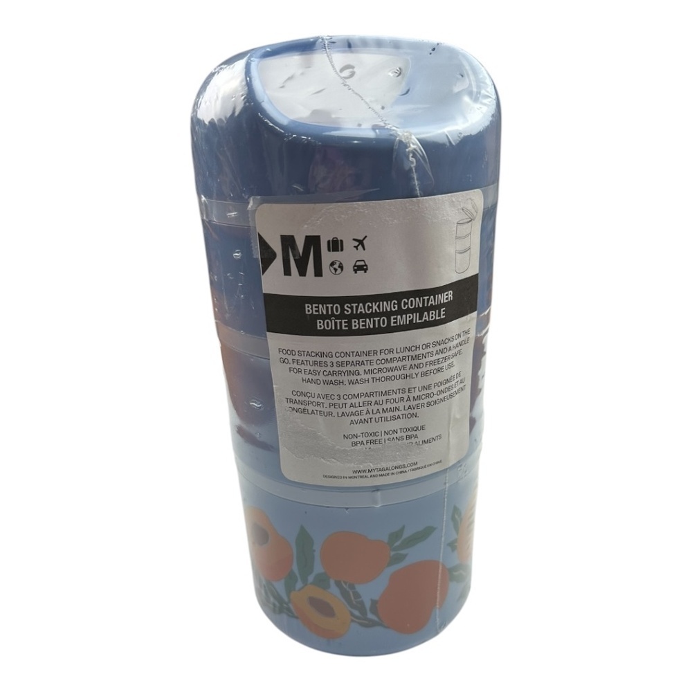 Mytagalongs Food Stacking Container Blue With Peach Design